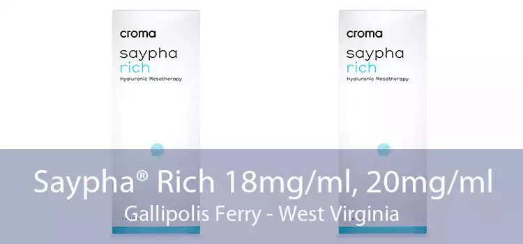 Saypha® Rich 18mg/ml, 20mg/ml Gallipolis Ferry - West Virginia