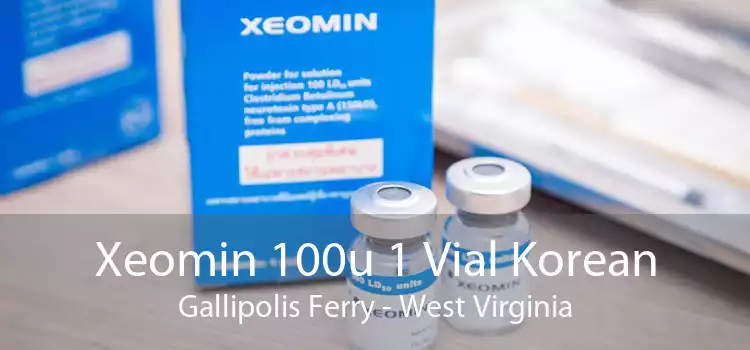 Xeomin 100u 1 Vial Korean Gallipolis Ferry - West Virginia